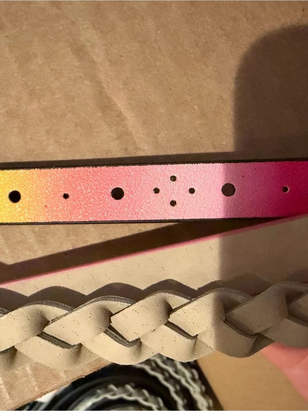 Cat & Jack Pink set of 3 variety belts